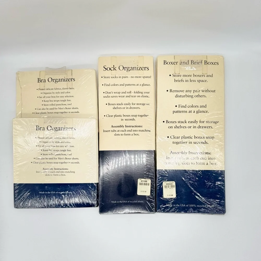 NWT HOLD EVERYTHING Assorted Boxer/Briefs, Sock and Bra Organizers.